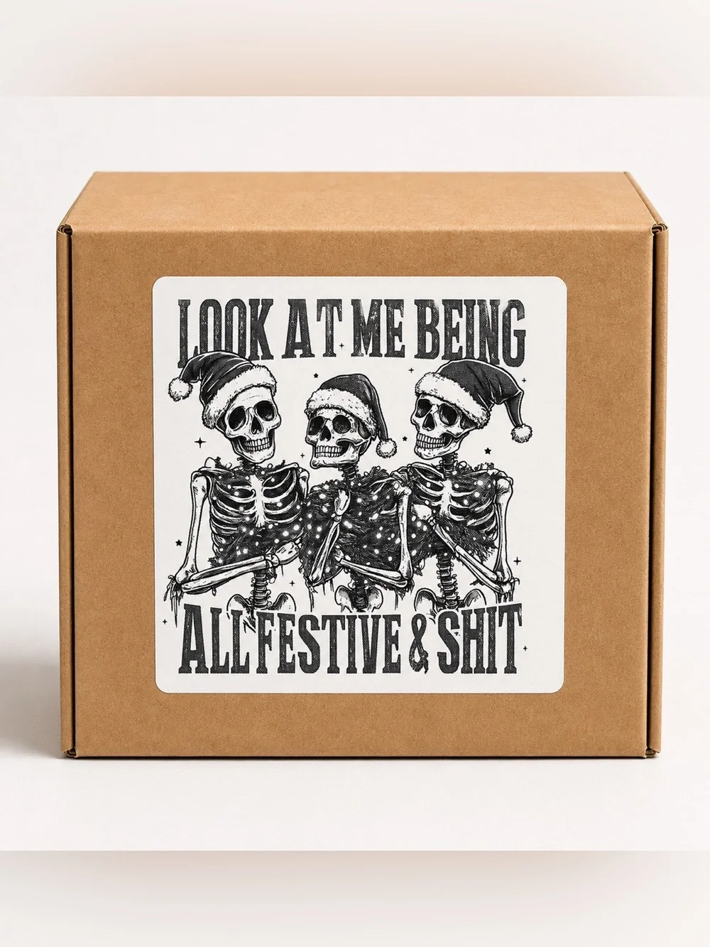 Funny Festive Christmas Stickers 3”x3”-100ct.